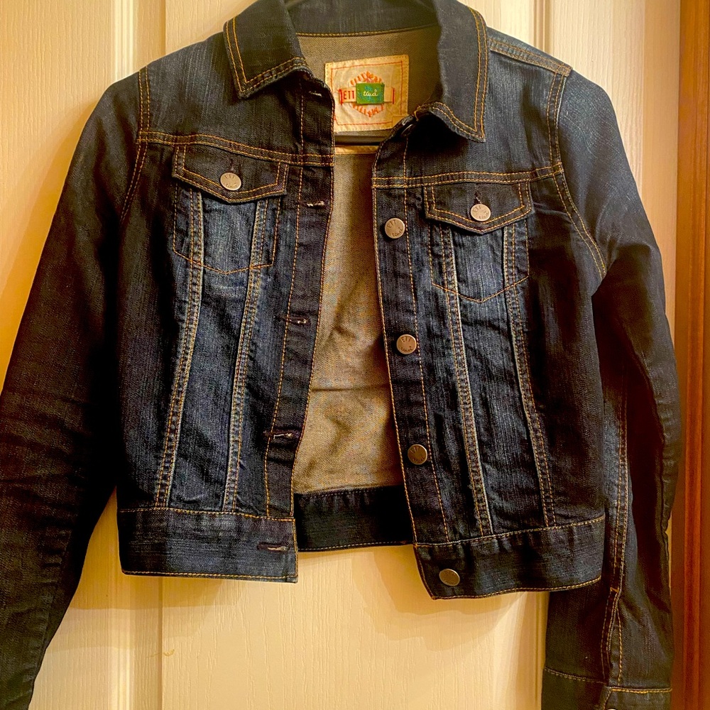 Anthropologie Etta Twa cropped Jean jacket